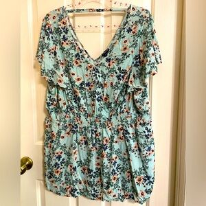 Torrid Floral V-Neck blouse